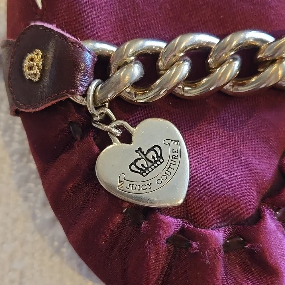 Juicy couture vintage Y2K burgundy, gold accent loafers flats shoes size 8.5